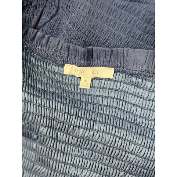 Love Tree Womens Size M Strapless Royal Blue Jumpsuit Wide Leg Boho Casual Party - Picture 11 of 11